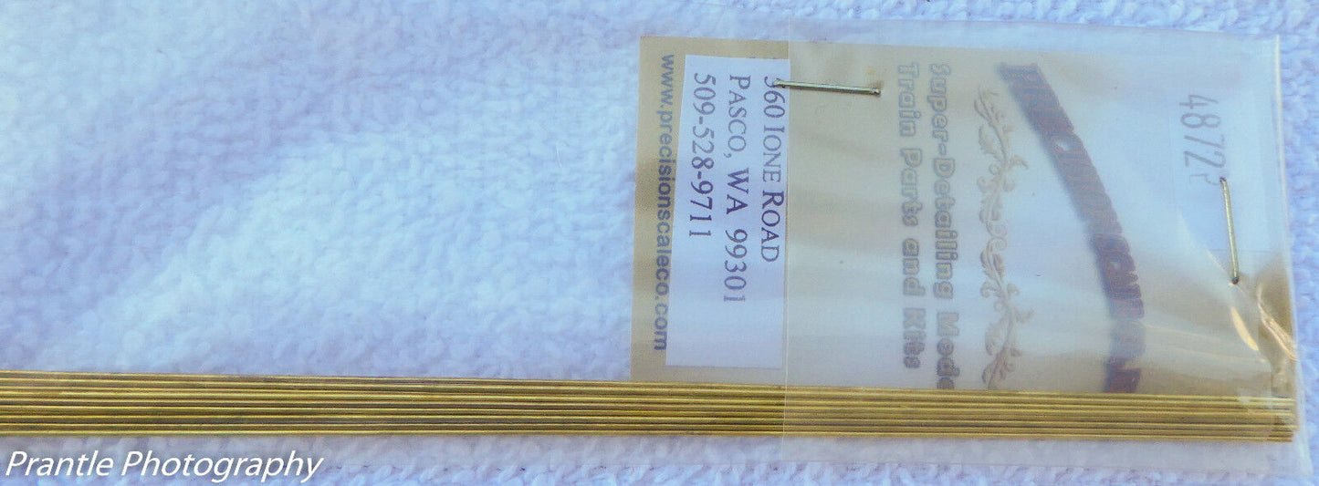 Precision Scale #4872 Brass Wire, Straight, 12" long, 0.7mm OD (Brass Parts 12)