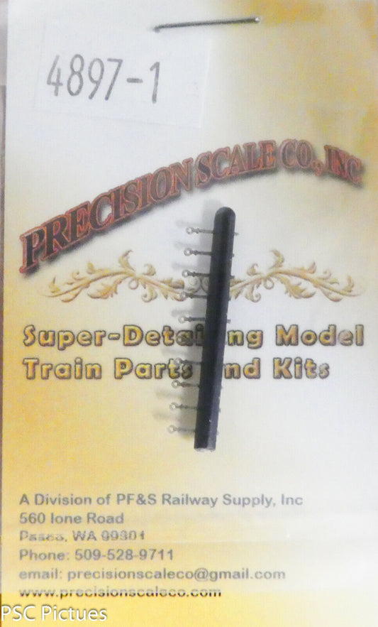 Precision Scale #4897.1 Brackets, .2mm Pipe, .008" Core HO=1/2" (Plastic Parts)