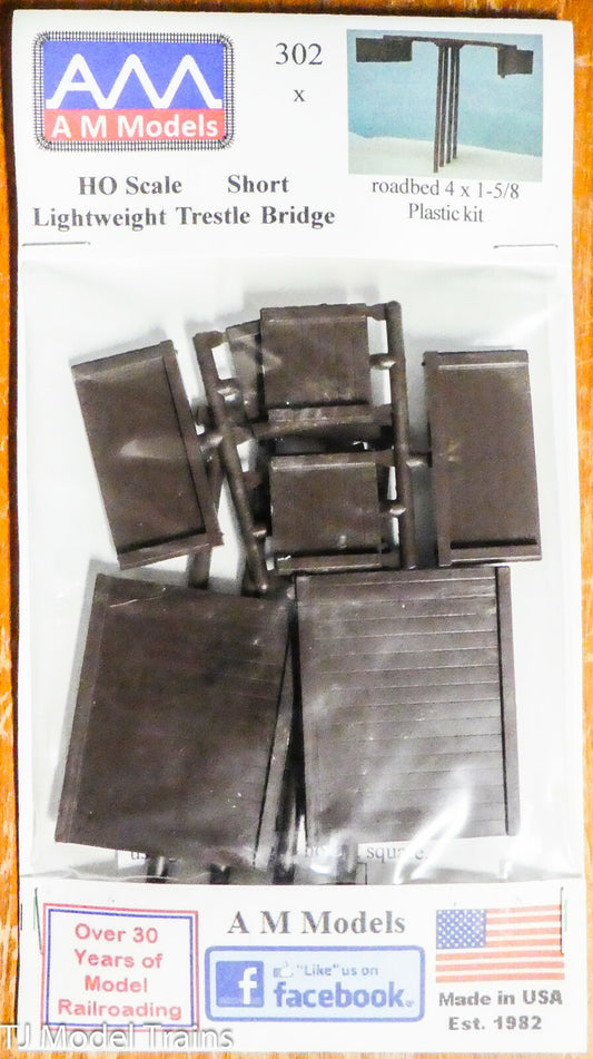 AM Models HO #302 Short Lightweight Trestle Bridge (Kit Form) Plastic