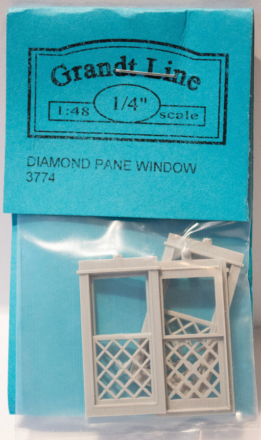 Grandt Line 1/4 #3774 	Double-Hung Window w/Diamond Pattern -- 24 x 50" pkg(3)