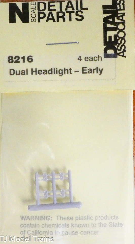 Detail Associates N #8216 Dual Headlight - Early Style (Plastic)