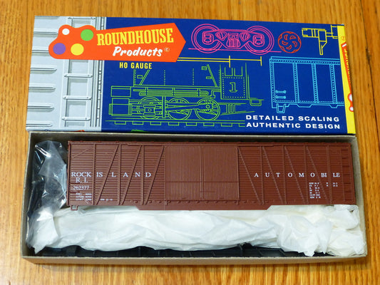 Roundhouse HO #2123 (Rd #262377) Rock Island 50' S/S Auto-End Box Wood DBL Door