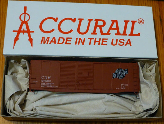 Accurail HO #3612.1 C&NW 40' Double Door Steel Box (Rd #57602)