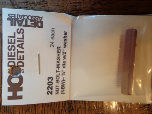 Detail Associates HO #2203 Nut-Bolt-Washer - 3/4" dia w/2" Washer