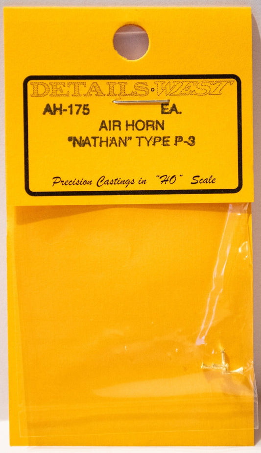 Details West HO #175 Nathan Air Horns -- PS, 3-Chime, Brass