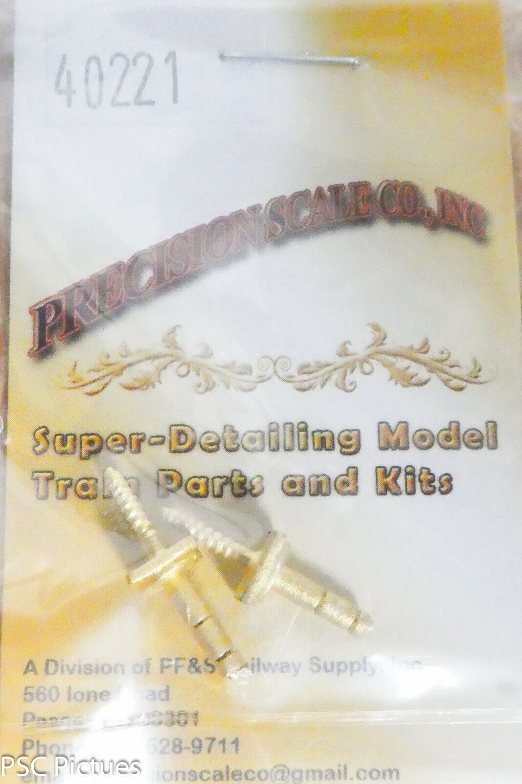 Precision Scale O #40221 King Pins, Cast Style (Brass Castings)