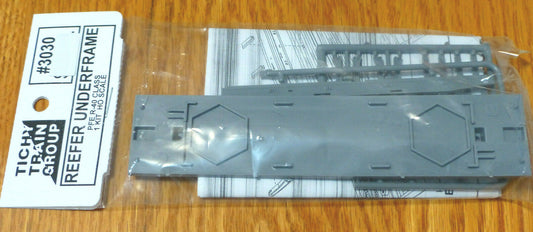 Tichy Train Group HO #3030 Freight Car Underframe -- PFE R-40 Series Reefer