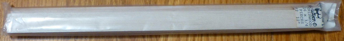 Kappler Mill Lumber Co. #182 (5/16 x 3/4 x 12") 2 Pieces in Package (Stripwood)