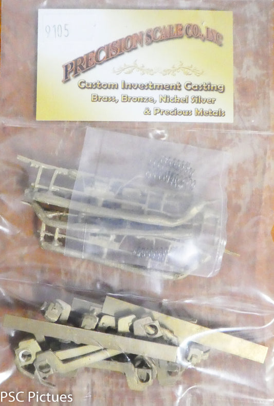 Precision Scale O #9105 Trucks, Interurban, 6'-6" WB, Less Wheels, Baldwin MCB