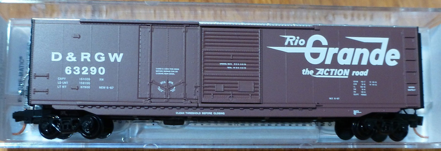 Micro-Trains Line #07600080 Denver & Rio Grande Western 50'Standard Box Rd#63290