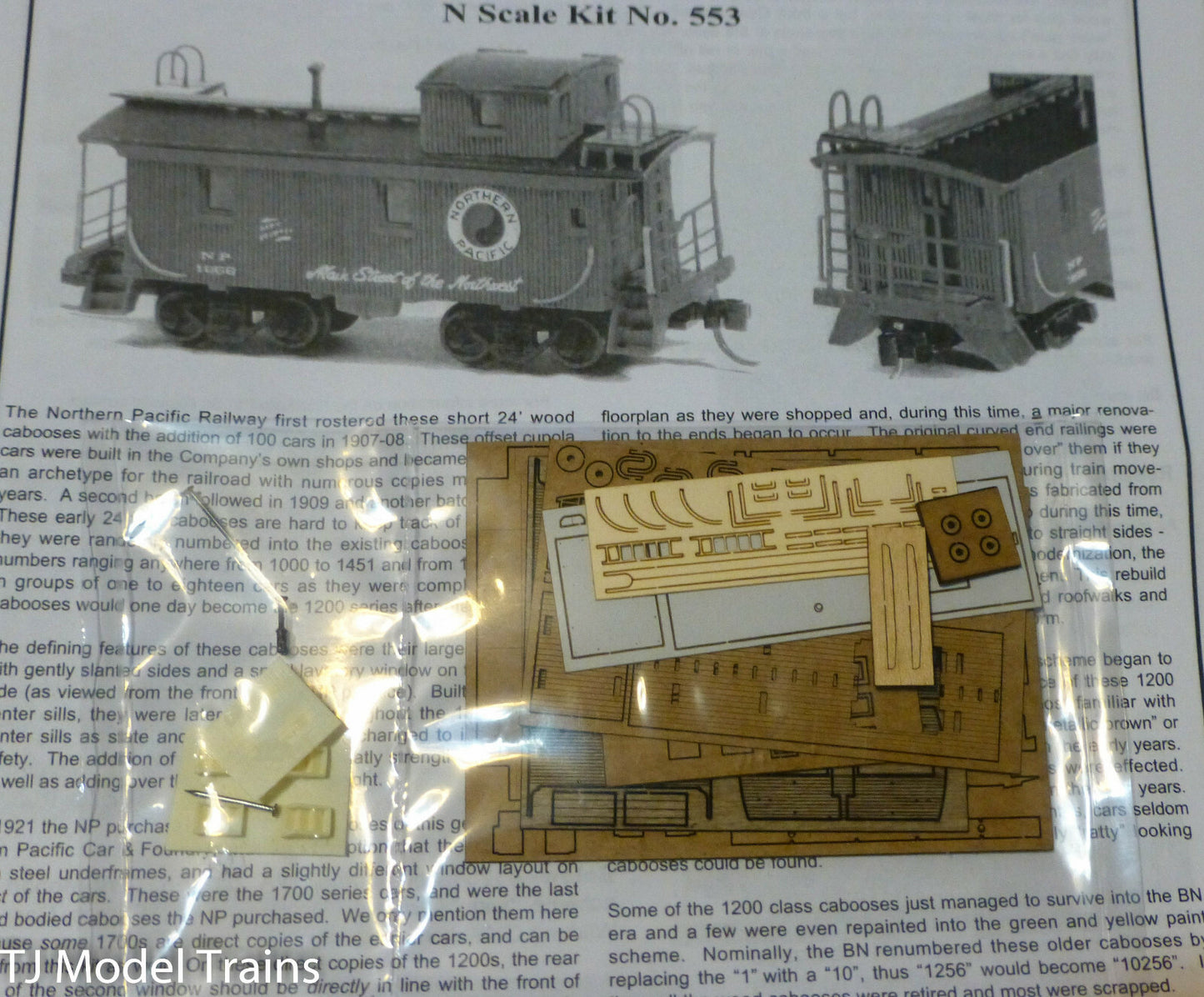American Model Builders N #553 Northern Pacific 1200 Series Wood Caboose Kit