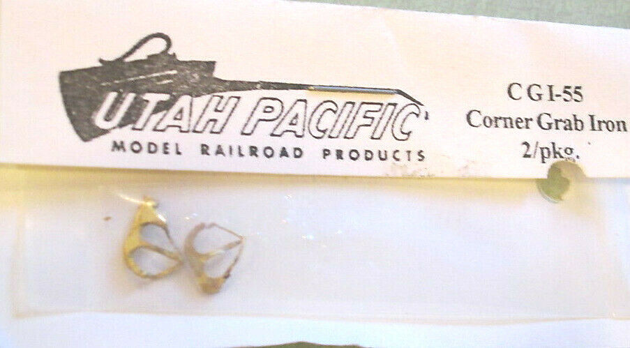 Utah Pacific HO #55 Grab Irons -- Corner, Brass pkg(2) (Brass Castings)