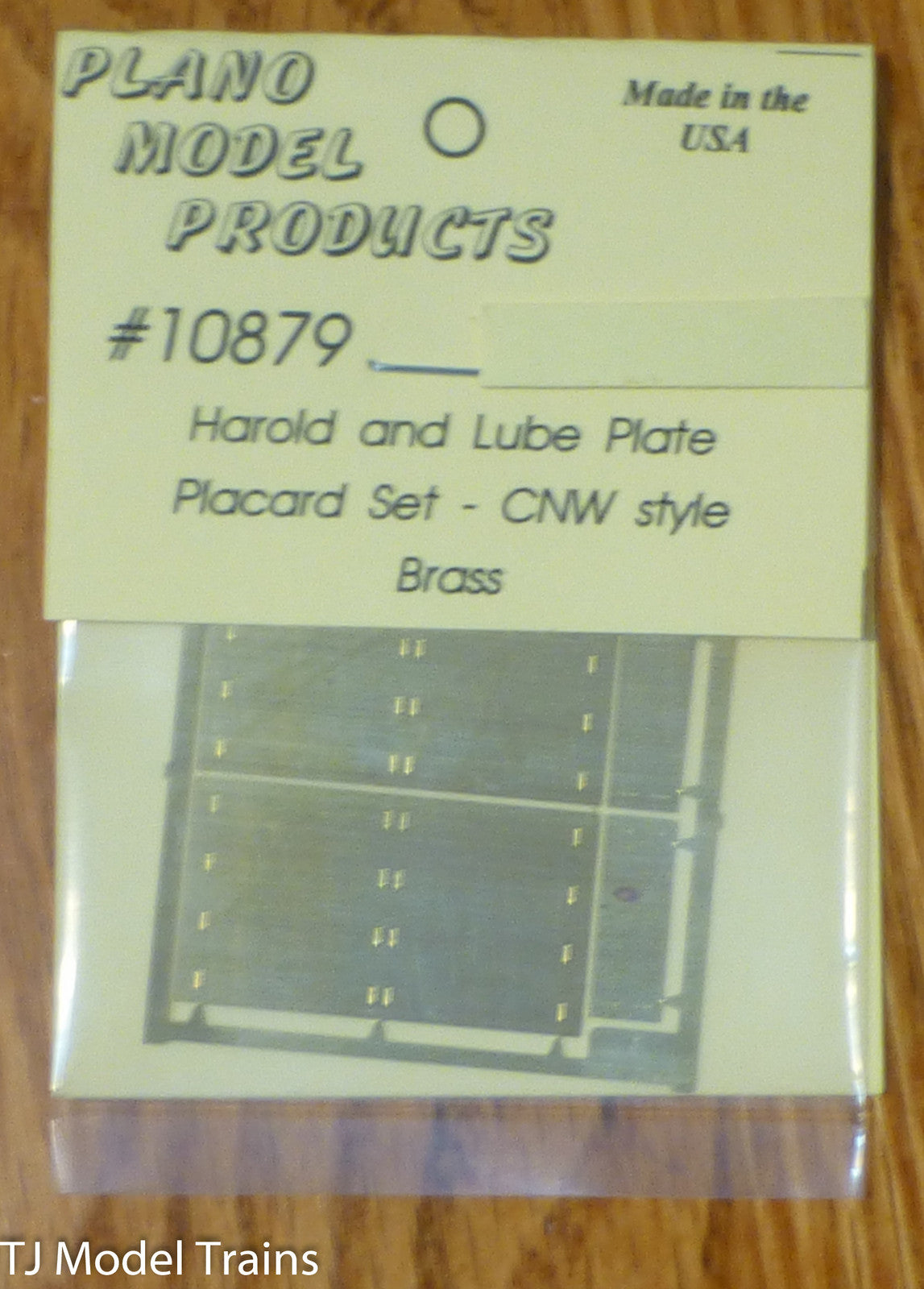 Plano #10879 (HO Scale) Herald Lube Placard Set (CNW Style) Brass