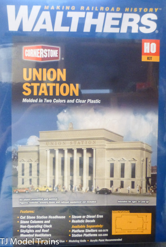 Walthers HO #933-3094 Union Station -- Kit - 19-3/4 x 8-1/4 x 7" (Building Kit)