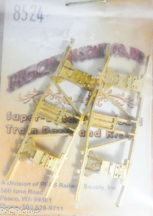 Precision Scale O #8524 Sideframes, for: Geared Truck, 45" WB (Brass)