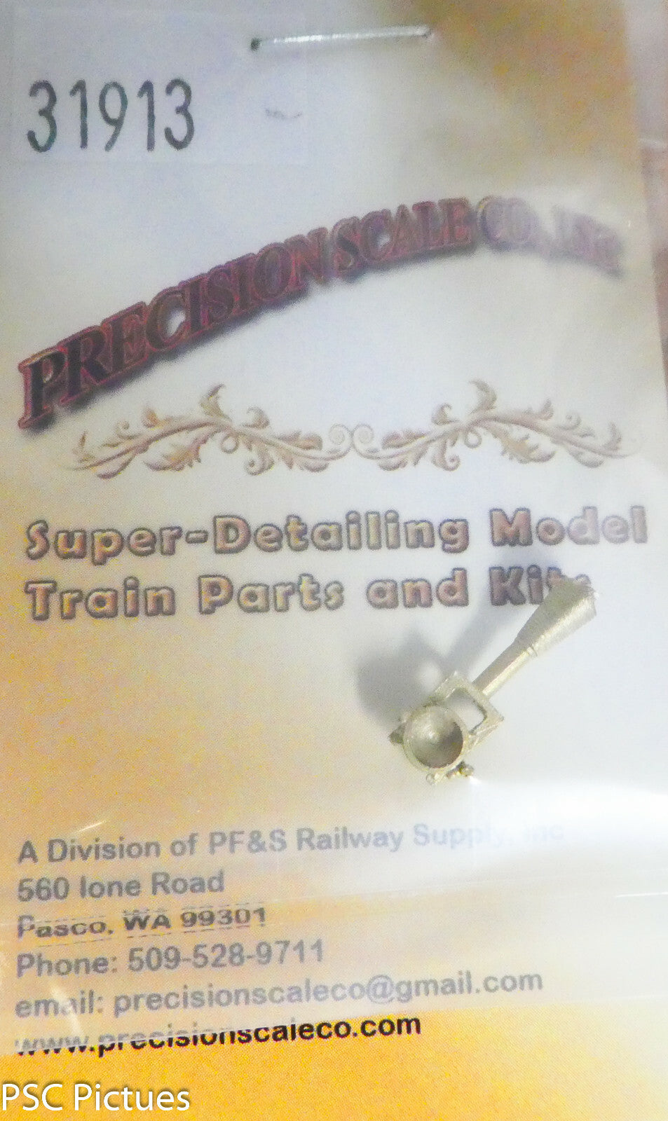 Precision Scale HO #31913 Light w/Bracket, D&RGW K-27 Tender Back-Up Light/Brass