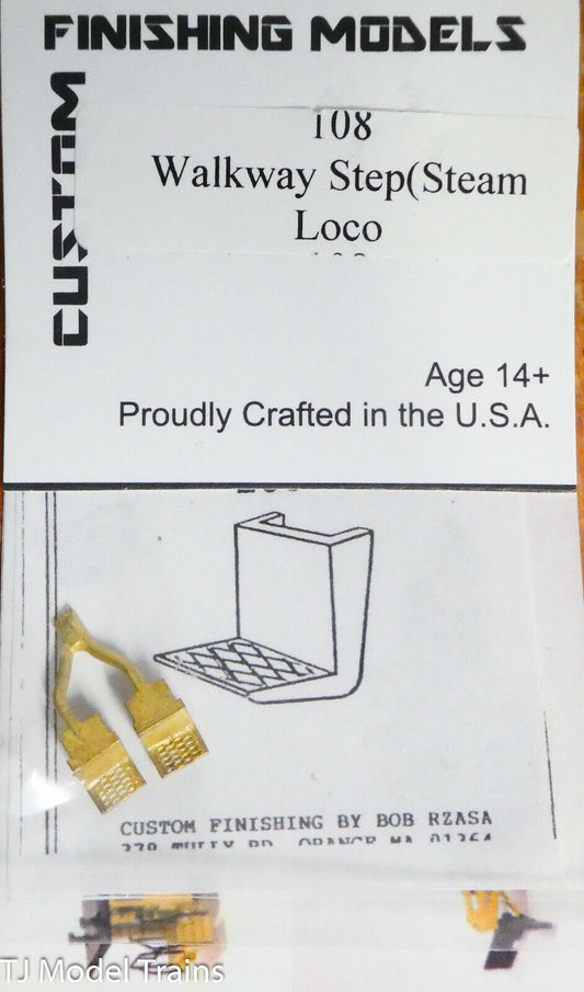 Custom Finishing Models HO #108 Walkway Step (Steam Loco) Brass Casting