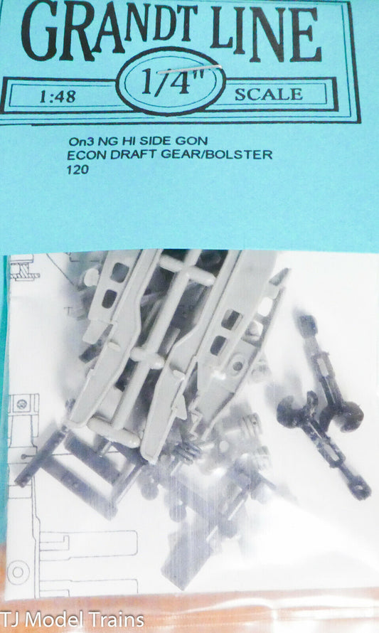 Grandt Line O #120 NG Hi Side Gon Econ Draft Gear/Bolster (Plastic Parts)