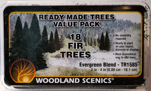 Woodland Scenics #1585 Evergreen Tree Value Pack - Ready Made Trees(TM) -- 2 to