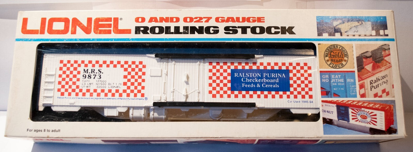 Lionel O Scale  #6-9873 Ralston Purina Billboard Reefer Car