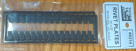 Tichy Train Group HO #8214 Small Rivet Plate (Styrene) -- Scale 16 x 22" Plate,