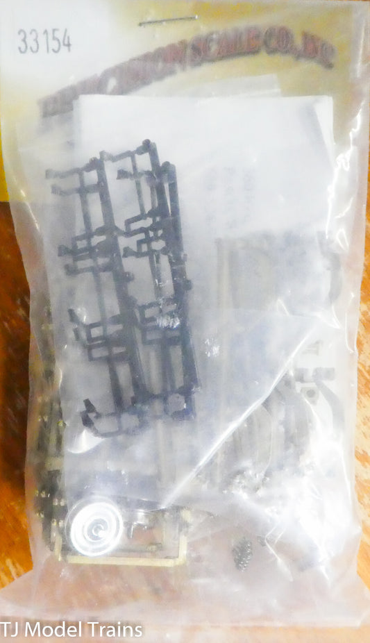 Precision Scale HO #33154 Truck, HW 2411 3-Axle, Equalized & Sprung (1 Pair)