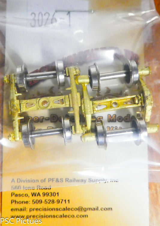 Precision Scale HOn3 #3026.1 (Trucks American Steel & Foundry 4'-11" WB, 26" Whs