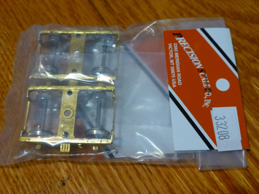 Precision Scale HO #33208 36" Wheelbase Trucks - Assembled - Brass
