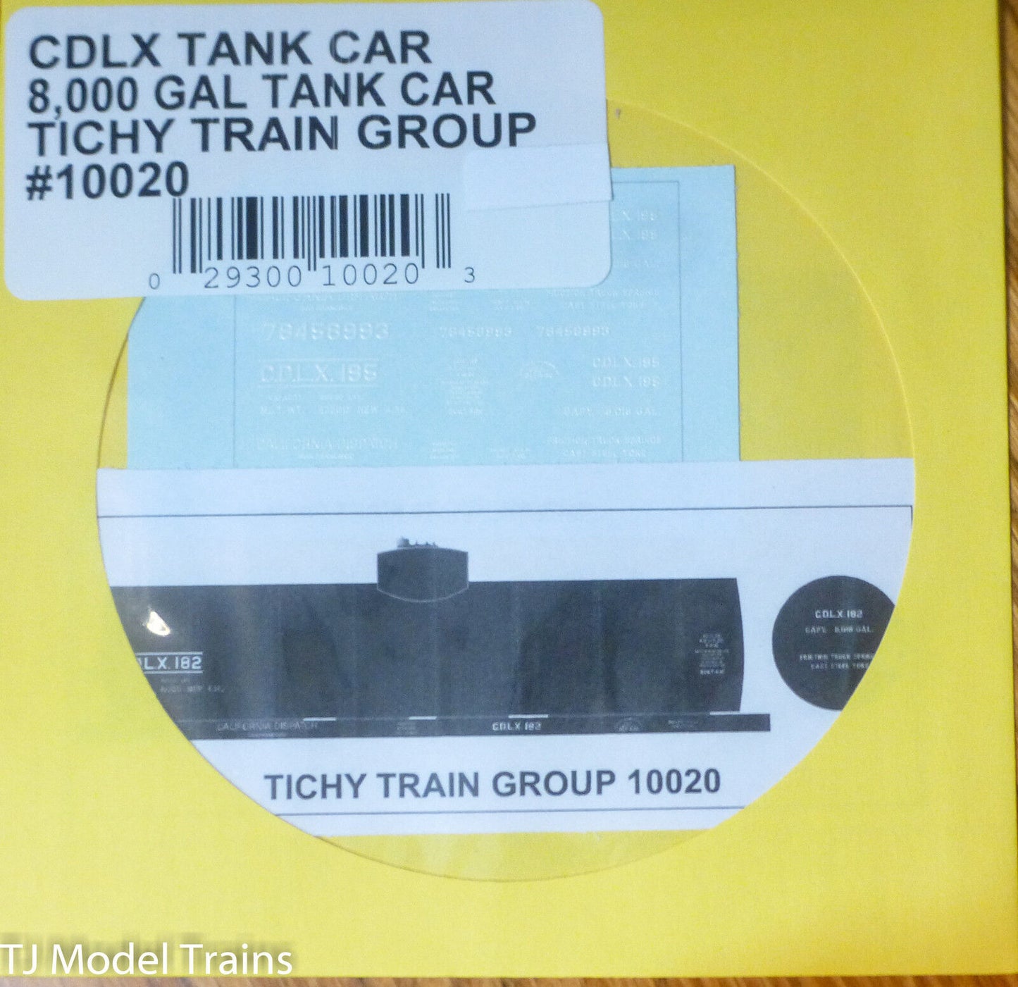 Tichy Train Group #10020 Decal for: CDLX 8,000-Gallon Tank Car