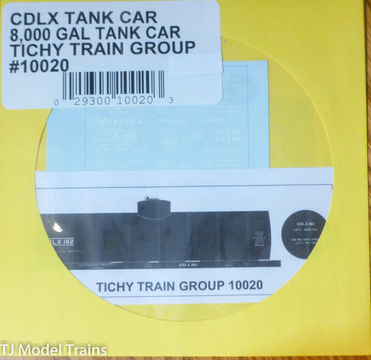 Tichy Train Group #10020 Decal for: CDLX 8,000-Gallon Tank Car