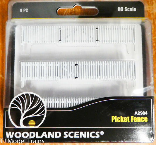 Woodland Scenics HO #2984 Picket Fence - Kit with Gates, Hinges & Planter Pins -