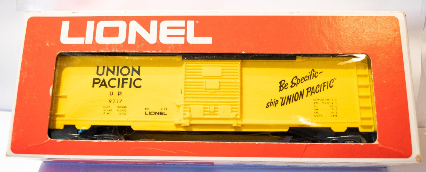 Lionel O Scale  #6-9717 UNION PACIFIC UP BOXCAR