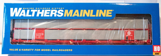 Walthers HO #910-8103 89' Flatcar w/Bi-Level Shielded Auto Rack - Ready to Run -