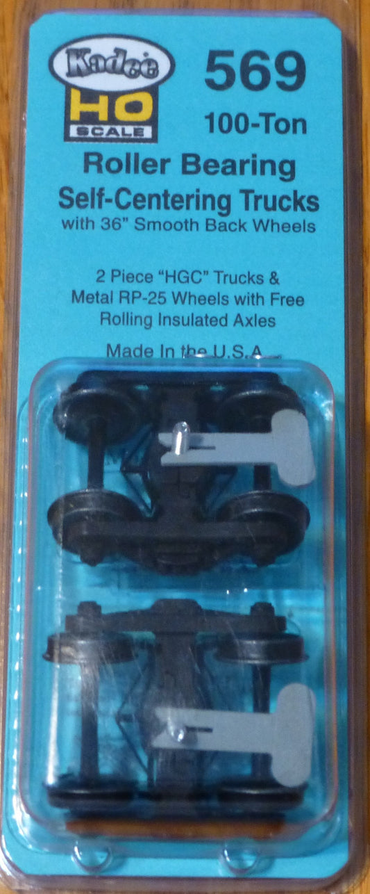 Kadee HO #569 2-Piece Self-Centering Freight Truck 100-Ton Self-Centering (2)
