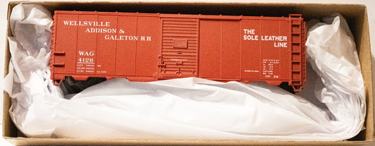Accurail HO #81603 AAR 40' Single-Door Steel Boxcar - Kit -- Wellsville, Addison