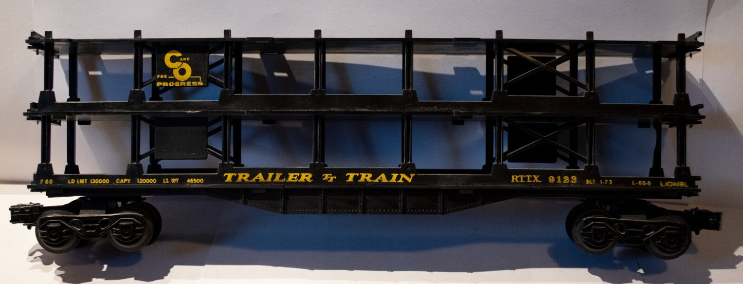 Lionel O Scale  #6-9123 N&W Trailer Train Auto Carrier Car