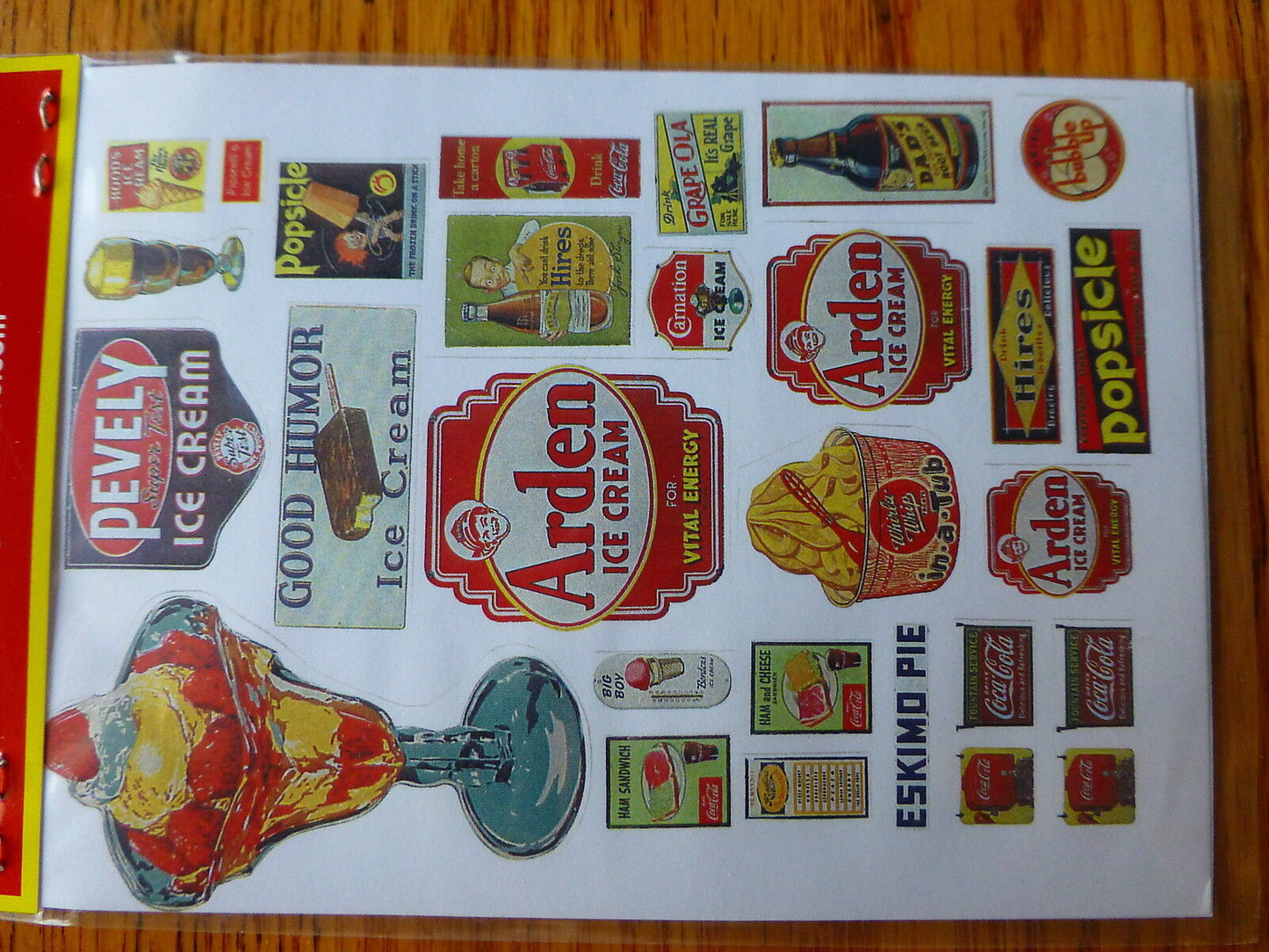 JL Innovative Design HO #422 Ice Cream & Soda Fountain Paper Signs 40s-50s (49)