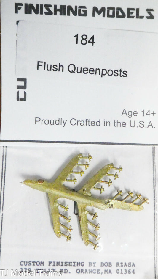 Custom Finishing Models HO #184 Flush Queenposts (Brass Castings) 1:87th Scale