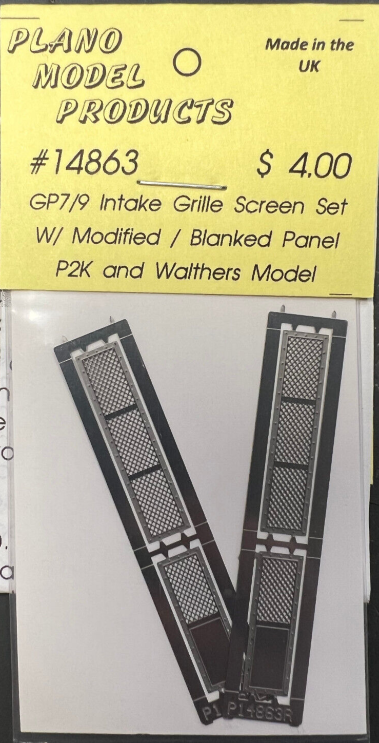 Plano HO #14863 GP7/9 Intake Grille Screen Set -Modified -Blanked Panel