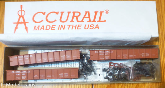 Accurail HO #37474 Pennsylvania (3 Pack) AAR 41' Steel Gondola's (Plastic Kits)