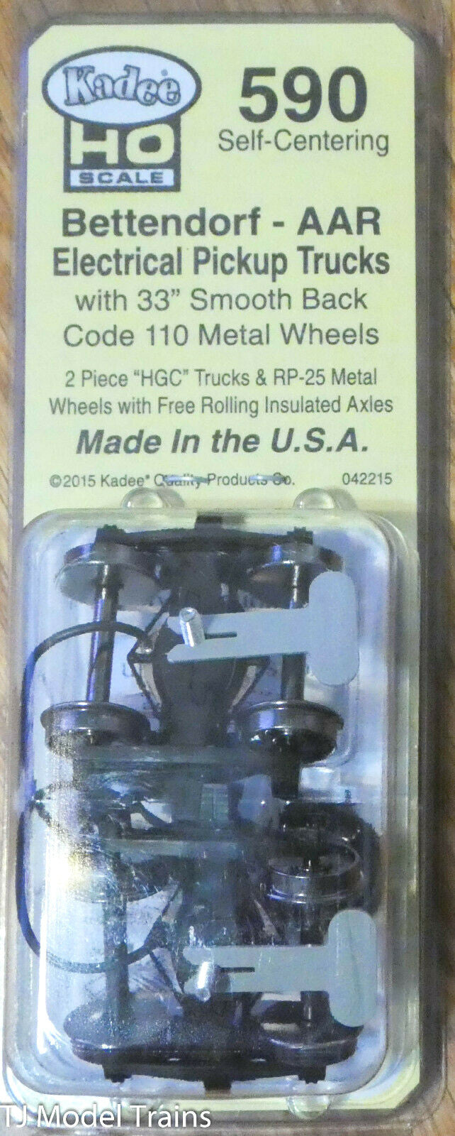 Kadee HO #590 Bettendorf AAR Electrical Pickup Trucks (33" Wheels Smooth Back)