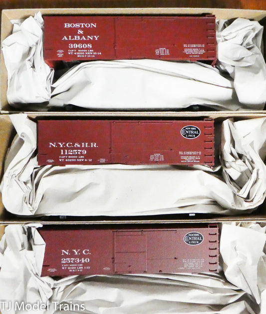Accurail HO #8125 New York Central & Husdon River/Boston & Albany/NYC (3-Pack)