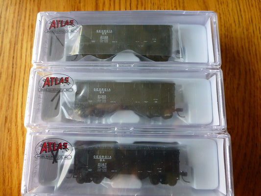 Atlas N #5623 (3 Pack) Georgia Railroad (2-Bay Offset Side Hoppers) RTR