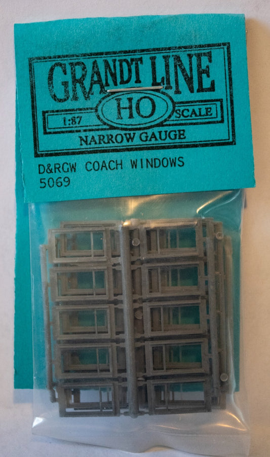 Grandt Line HO #5069 Window -- Narrow for DRGW Coach pkg(30)