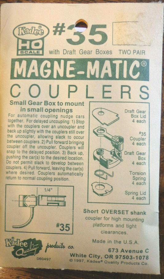 Kadee HO #35 #0035 30 Series Magne-Matic(R) Couplers