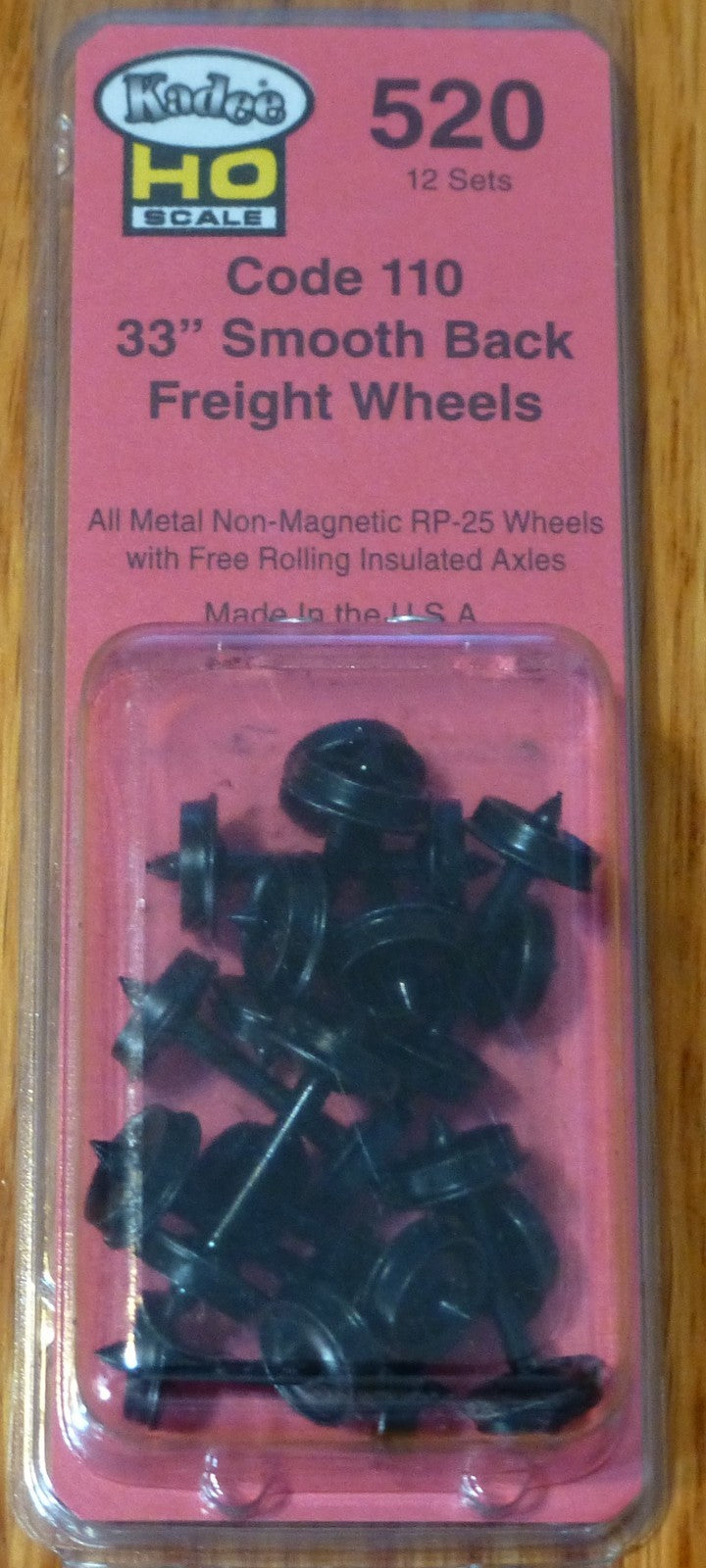 Kadee #520 Code 110 (.110") 33" Smooth-Back RP-25 Wheelsets pkg(12)