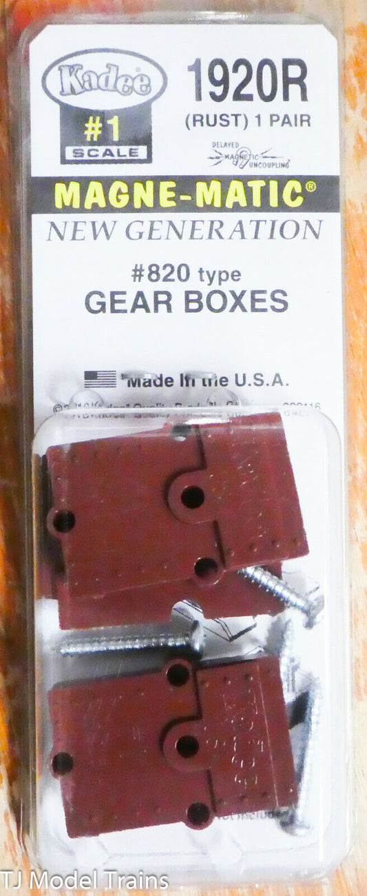 Kadee #1920R (#1 Scale) Gear Boxes #820 Type, Rust Color (1 Pair) NEW