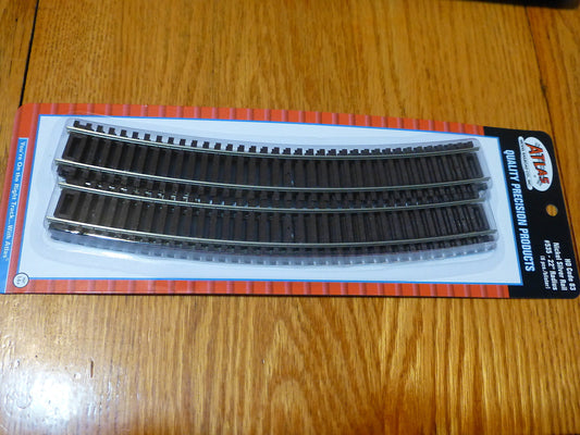 Atlas HO #535 Code 83 Snap Track - Curved Sections -- 22" Radius pkg(6)