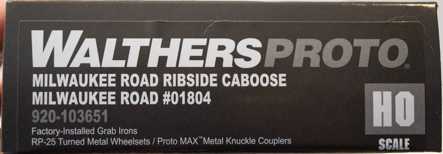 Walthers Proto HO #920-103651 Milwaukee Road Ribside Caboose -- Mlwaukee Road #0