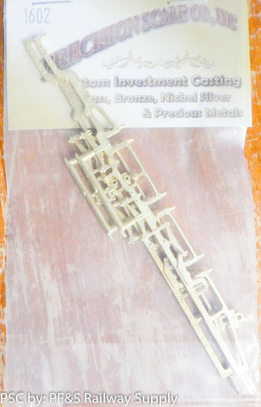 Precision Scale O #1602 Frame, Main (Brass Castings) Loco Frame